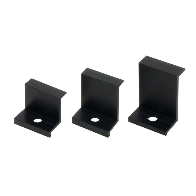 パネル押さえ板（片側）黒アルマイト/PT-918-BK